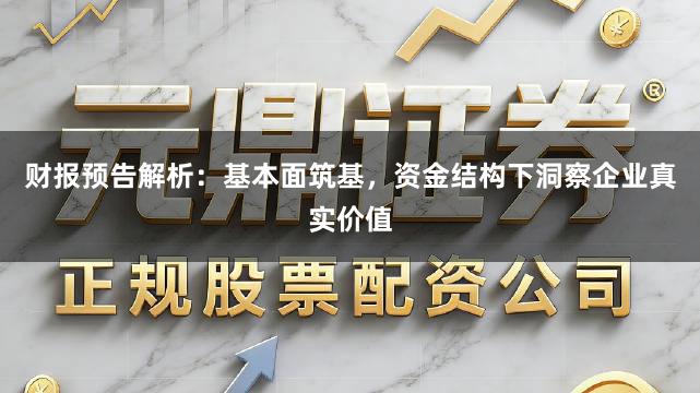财报预告解析：基本面筑基，资金结构下洞察企业真实价值